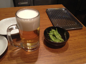 170円ビールと枝豆