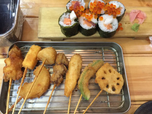 串カツと寿司